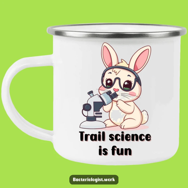 Funny Rabbit Bacteriologist Camping Mug, Outdoor Scientist Gear, Great Gift