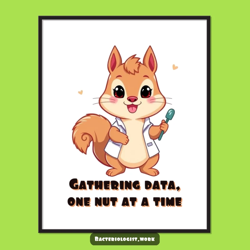 Free Printable Squirrel Scientist Wall Art - Playful & Funny Downloadable Decor