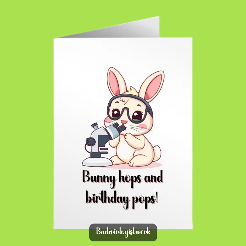 Free Printable Funny Rabbit Scientist Birthday Card - Hilarious Downloadable Greeting