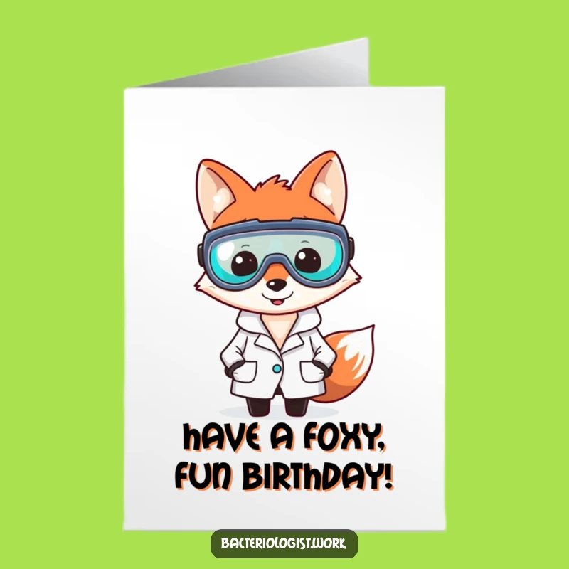 Free Printable Fox Scientist Birthday Card - Clever & Funny Downloadable Greeting