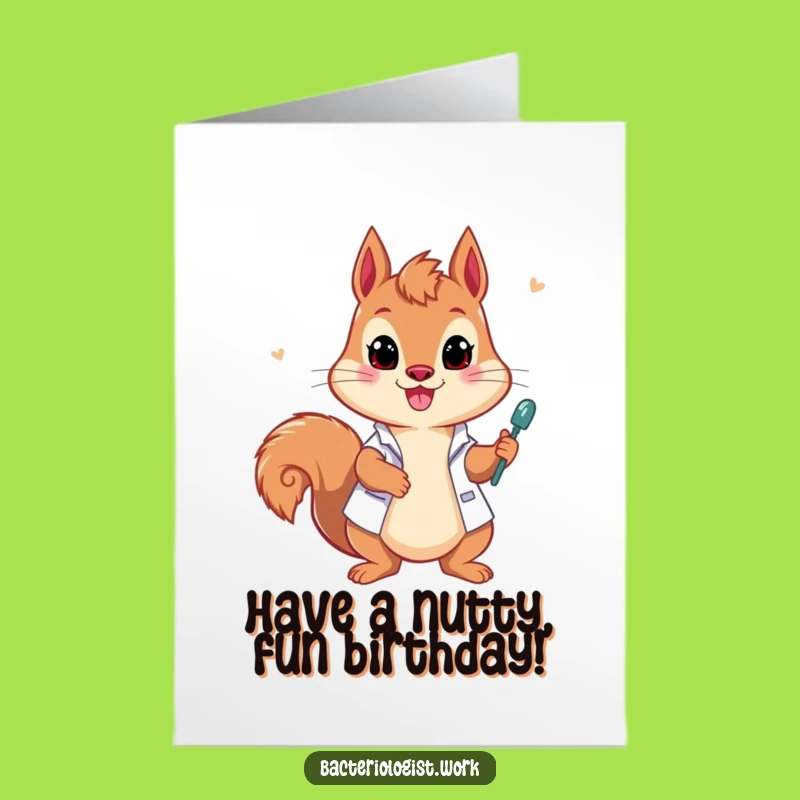 Free Printable Squirrel Scientist Birthday Card - Playful & Funny Downloadable Greeting