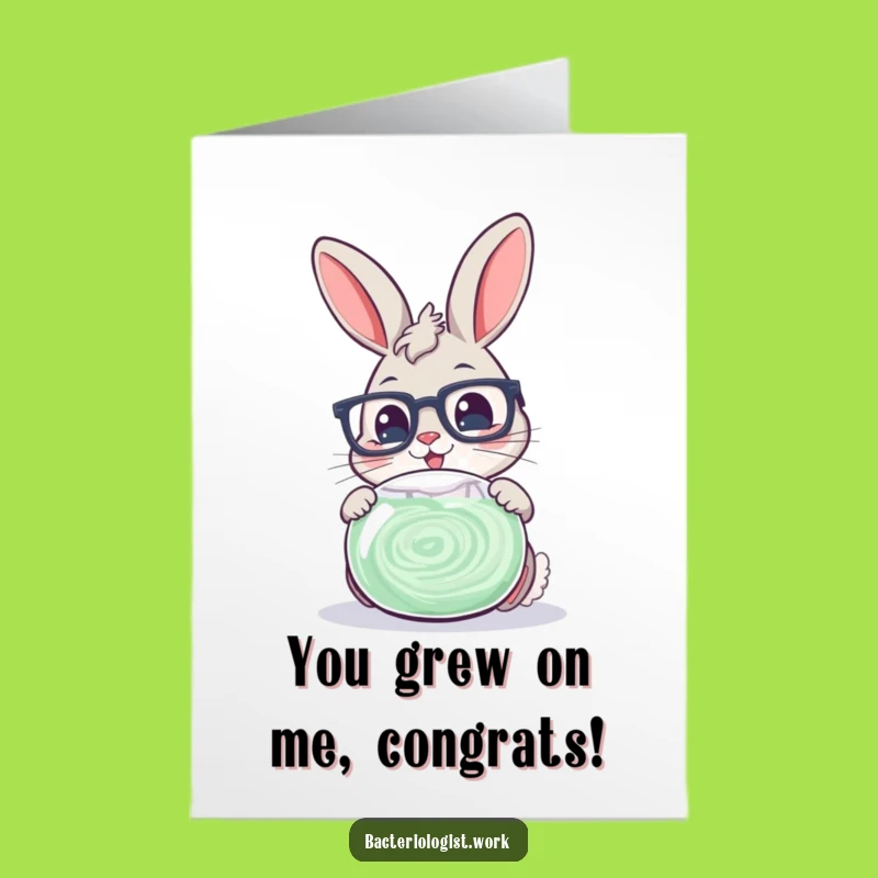 Free Printable Congrats Card: Funny Bunny Scientist Success, Your DIY Downloadable Gift