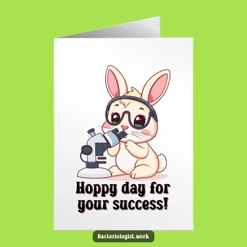 Free Printable Rabbit Scientist Congratulations Card - Funny Downloadable Greeting for Success