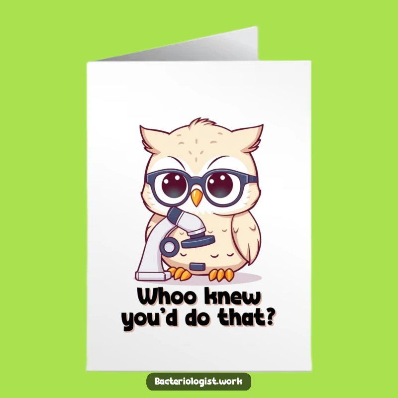 Free Printable Congrats Card: Funny Owl Scientist Success, Your DIY Downloadable Gift