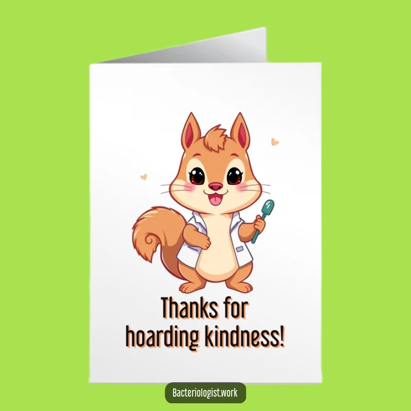 Free Printable Squirrel Scientist Thank You Card - Playful & Funny Downloadable Note