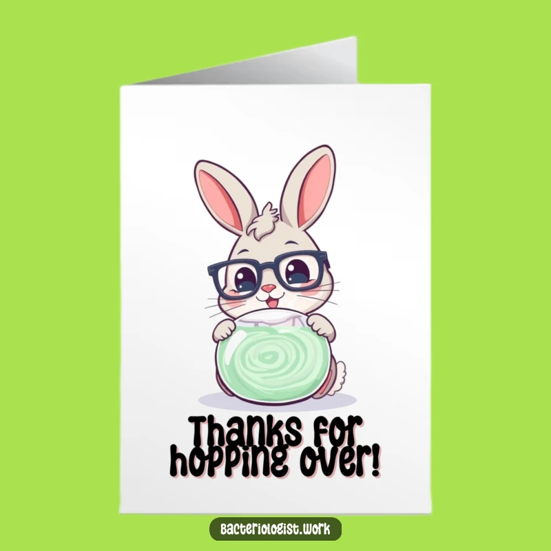 Free Printable Thank You Card: Funny Bunny Scientist Gratitude, Your DIY Downloadable Gift