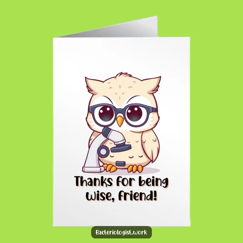 Free Printable Thank You Card: Funny Owl Scientist Gratitude, Your DIY Downloadable Gift
