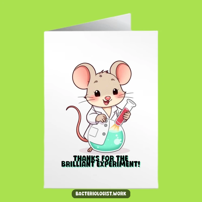 Free Printable Thank You Card: Funny Lab Mouse Gratitude, Your DIY Downloadable Gift