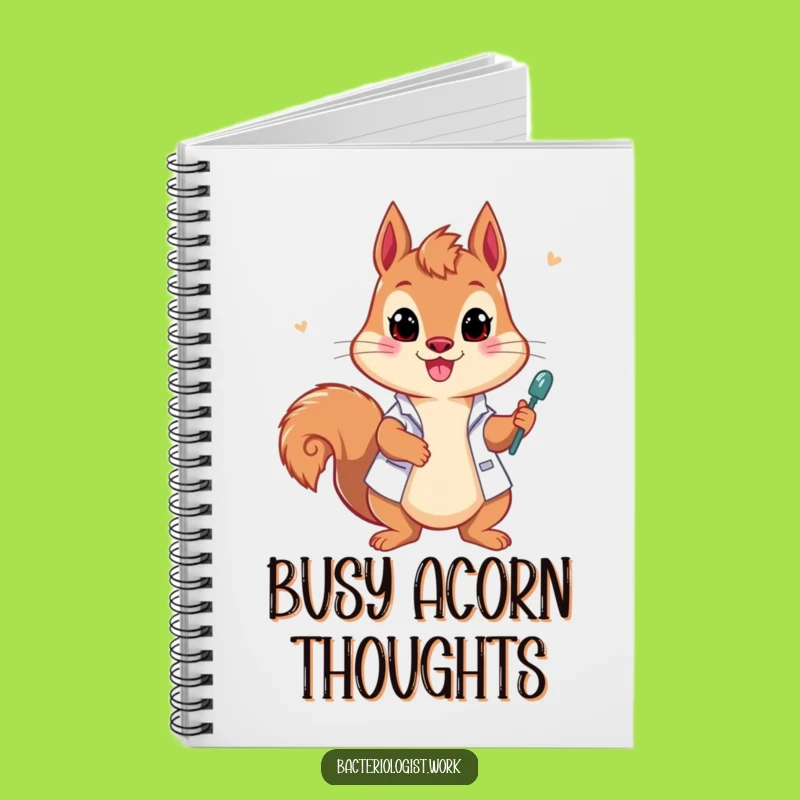 Funny Squirrel Bacteriologist Notebook, Energetic Scientist Journal, Gift for Ideas