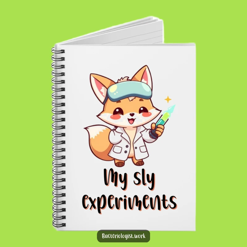 Funny Scientist Fox Notebook: Cozy Lab Coat Character Injecting Liquid, Journal Funny Gift