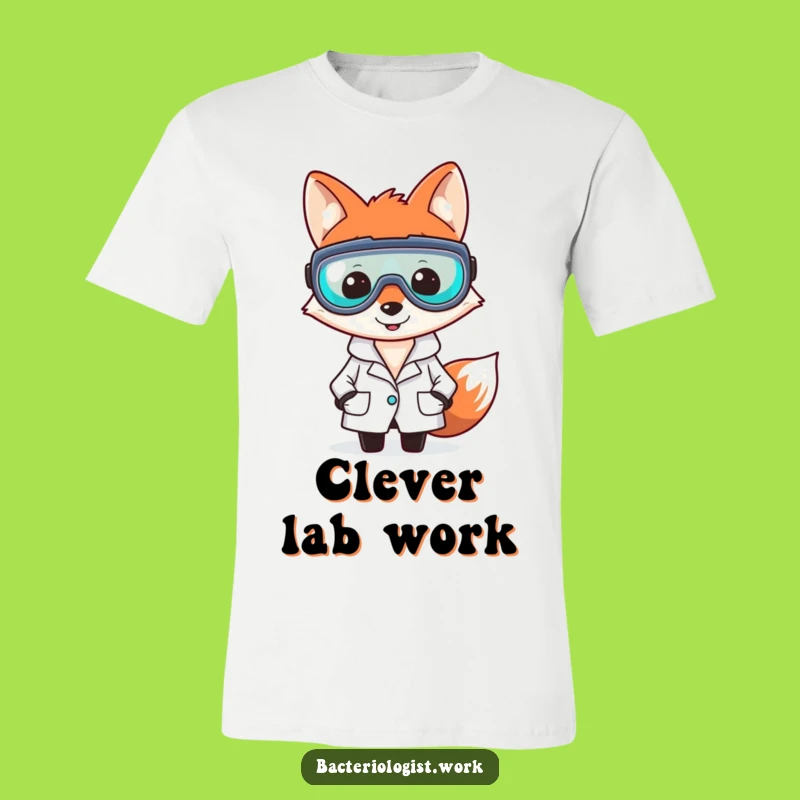 Funny Fox Bacteriologist T-Shirt, Clever Scientist Tee for Lab Lovers